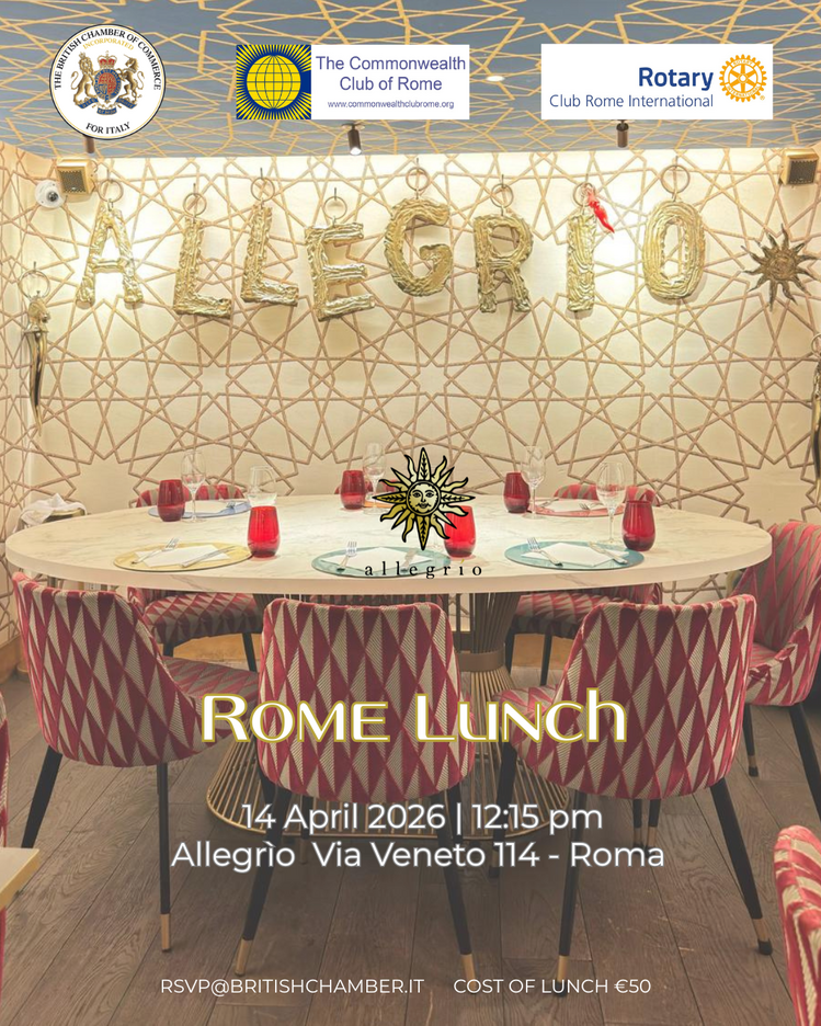 Commonwealth: pranzo d’affari a Roma della Camera di Commercio