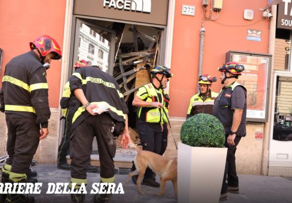 Roma, crolla il solaio di un negozio: tragedia sfiorata al quartiere Prati. Due dipendenti e due clienti portati in salvo